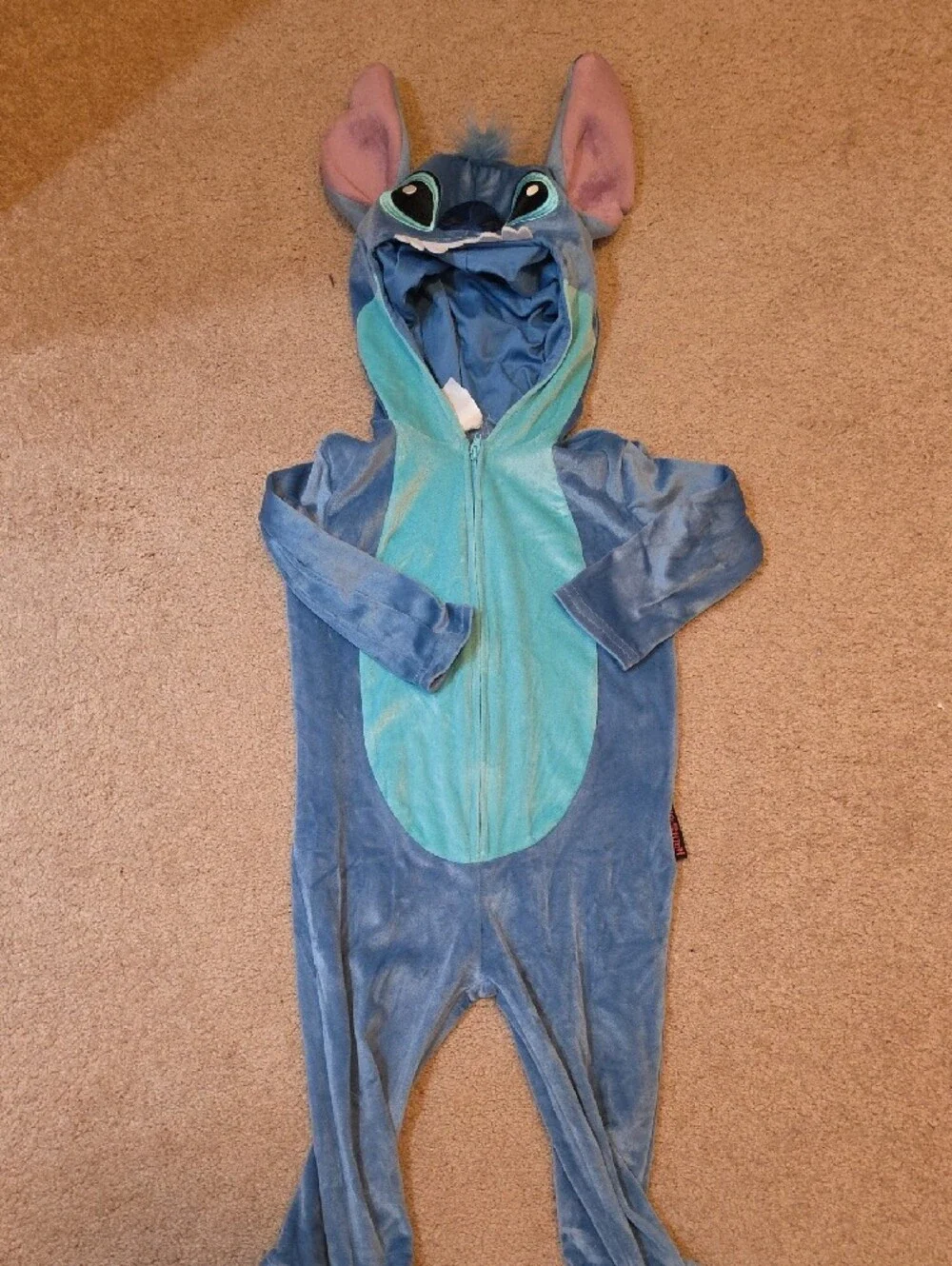 Disney Stitch Toddler Plush Jumpsuit - Light Blue, Purple